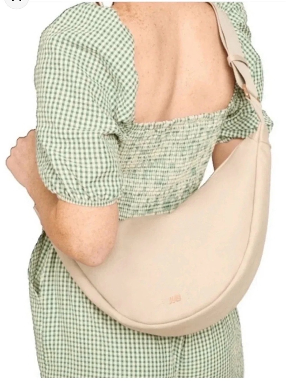 NWOT July Everyday Crescent Bag Beige